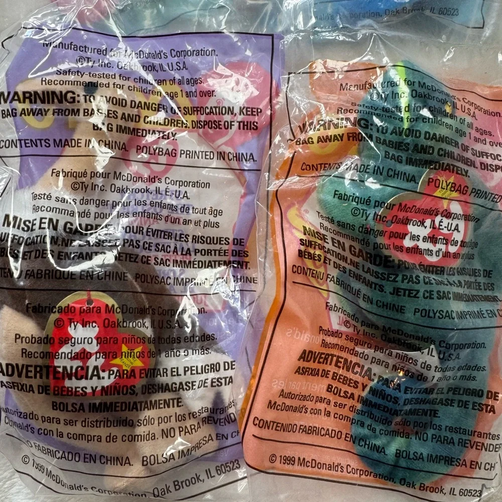 VTG McDonalds Ty Beanie Baby Stuffed Animal Set 6 Pc Bundle Toy Kids Fun NWT - Picture 2 of 7